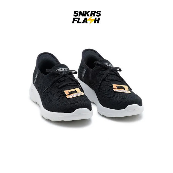 SKECHERS Go Walk Joy Black White Sepatu Casual Wanita - 124649BKW - Size 37