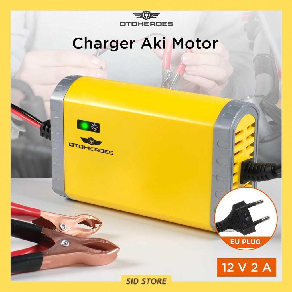 SID | Cas Aki Motor 12V (Volt) Otomatis Charger Aki Motor Original OTOHEROES 2A UD11 | Toko Sopir