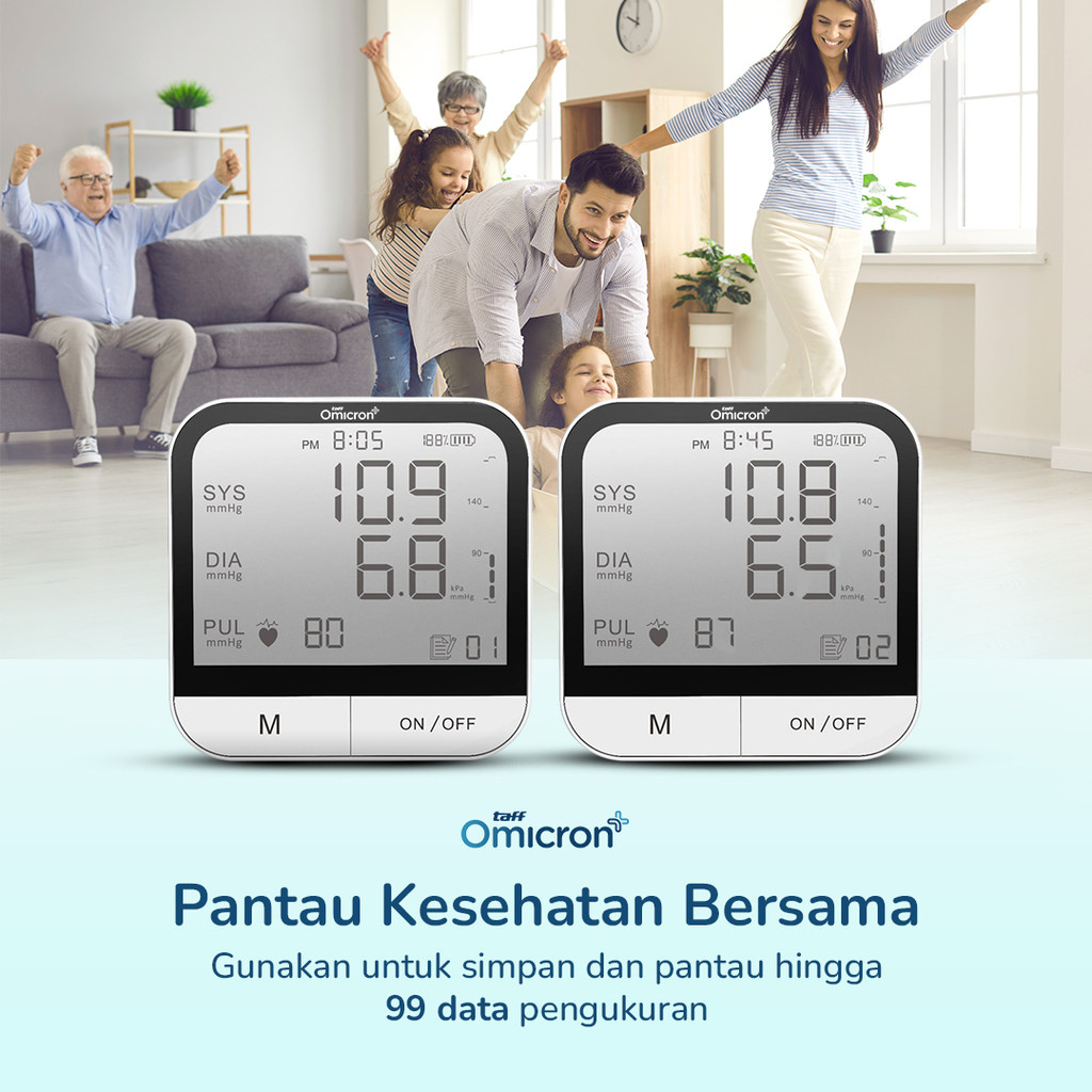 TaffOmicron Tensimeter Digital Pengukur Tekanan Darah English Voice - BMP-A7VL