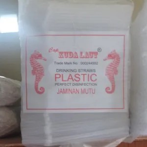 Sedotan bengkok bening kiloan 1kg