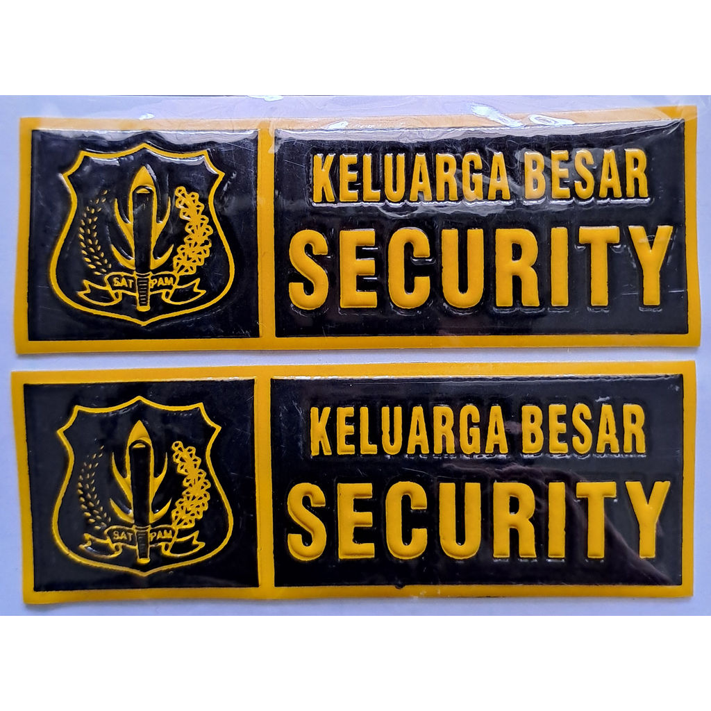 Sticker NOPOL SECURITY EMBOS TIMBUL Plat Motor/Mobil - Sticker SECURITY EMBOS TIMBUL