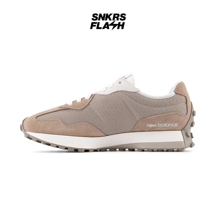 NEW BALANCE 327 Mink Brown Nylon Sepatu Sneakers Pria - U327LNC - Size 43