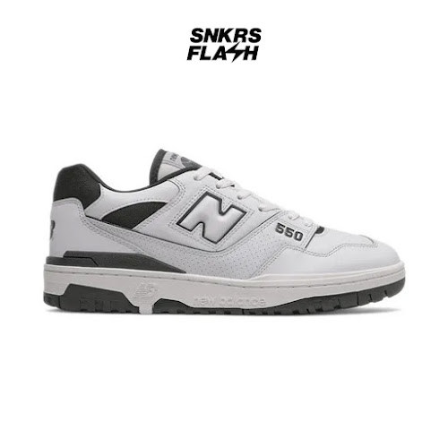 NEW BALANCE 550 White Black Sepatu Sneakers Pria  - BB550HA1 - Size 44.5
