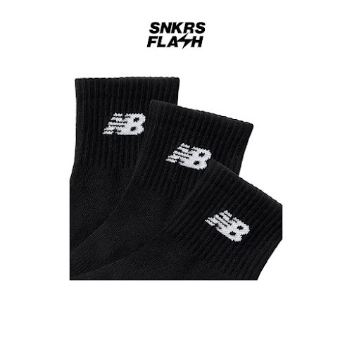 NEW BALANCE Sock Nb Everyday Ankle 3 Pack Black Kaos Kaki Unisex  - LAS33933BK - Size M