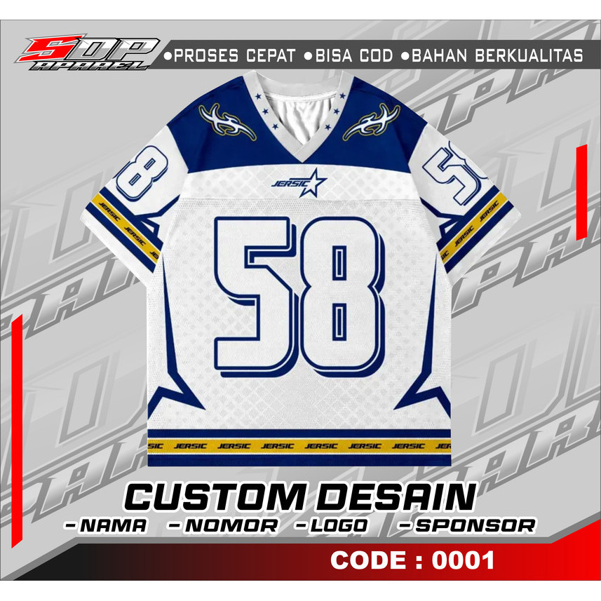 Kaos Baju Jersey Team Racing | Custom Logo & Nama | Premium Quality