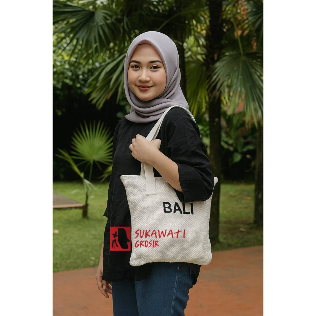 Tas Rajut Mesin Bali Premium -| Elegan Mewah Kuat Tali Lebar | Sling Bag - Tas Bahu Selempang Modis 