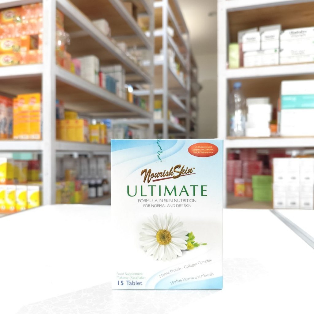 Nourish Skin Ultimate 15 Tablet, Suplemen Kulit, Atasi Kerutan Flek Hitam Kulit Kering Dan Kusam