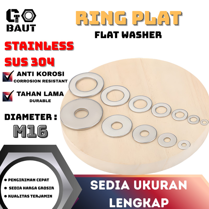 SUS 304 Ring Plat Stainless M16