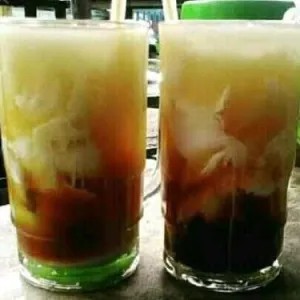 es kelapa muda gelas jumbo sirup atau gula merah