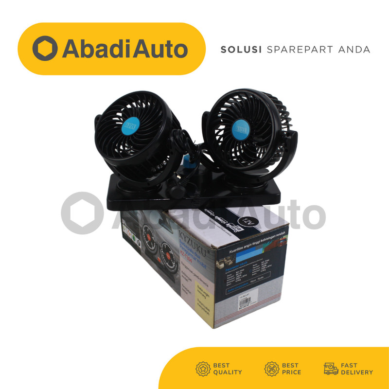 Car Fan Double 12V Bulat Scf-Cn-0011 B
