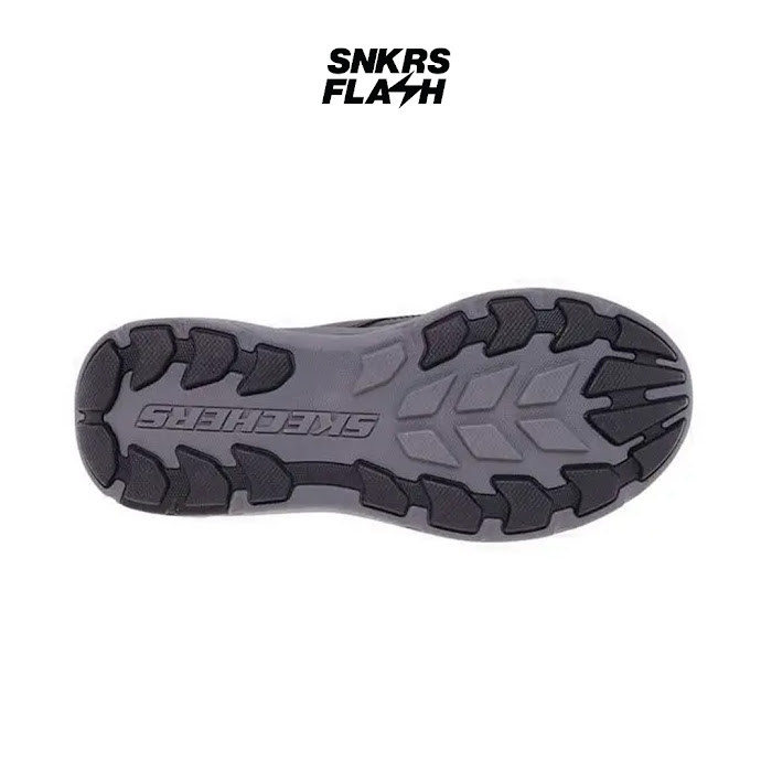 SKECHERS MENS USA POLLARD BLACK GREY - 205338BLK - Size 42