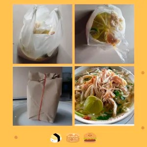 nasi soto ayam bungkus