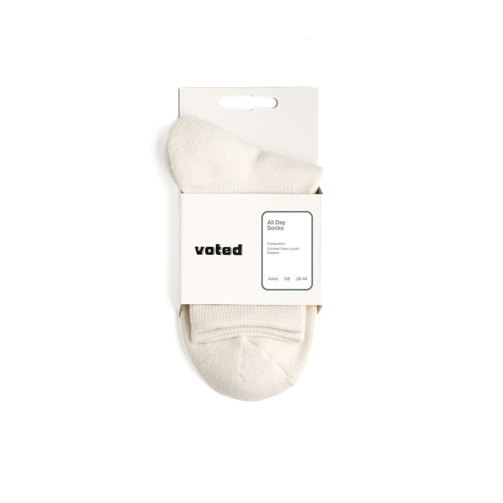 Voted Essential Ankle FW25 Ivory Socks