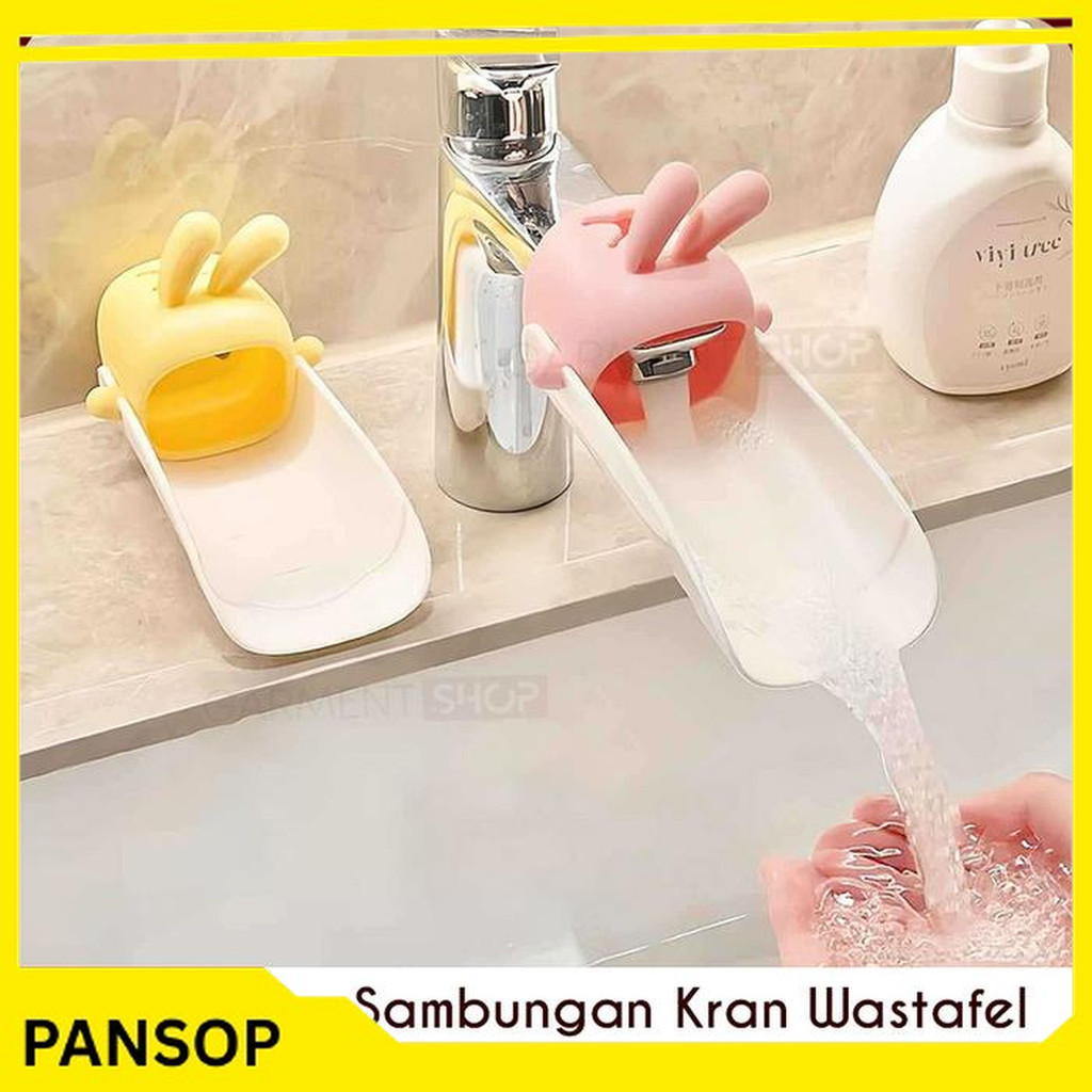 PENYAMBUNG KRAN CUCI TANGAN WASTAFEL SILIKON KARAKTER LUCU PEMANJANG KRAN FAUCET EXTENDER - RANDOM F