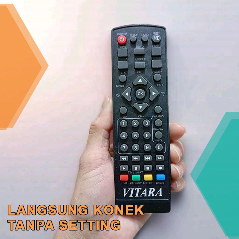 Remot Stb Vitara Remot Set Top Box Tv Digital Vitara dijamin konek tanpa setting