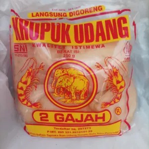 kerupuk udang 2 gajah 250g