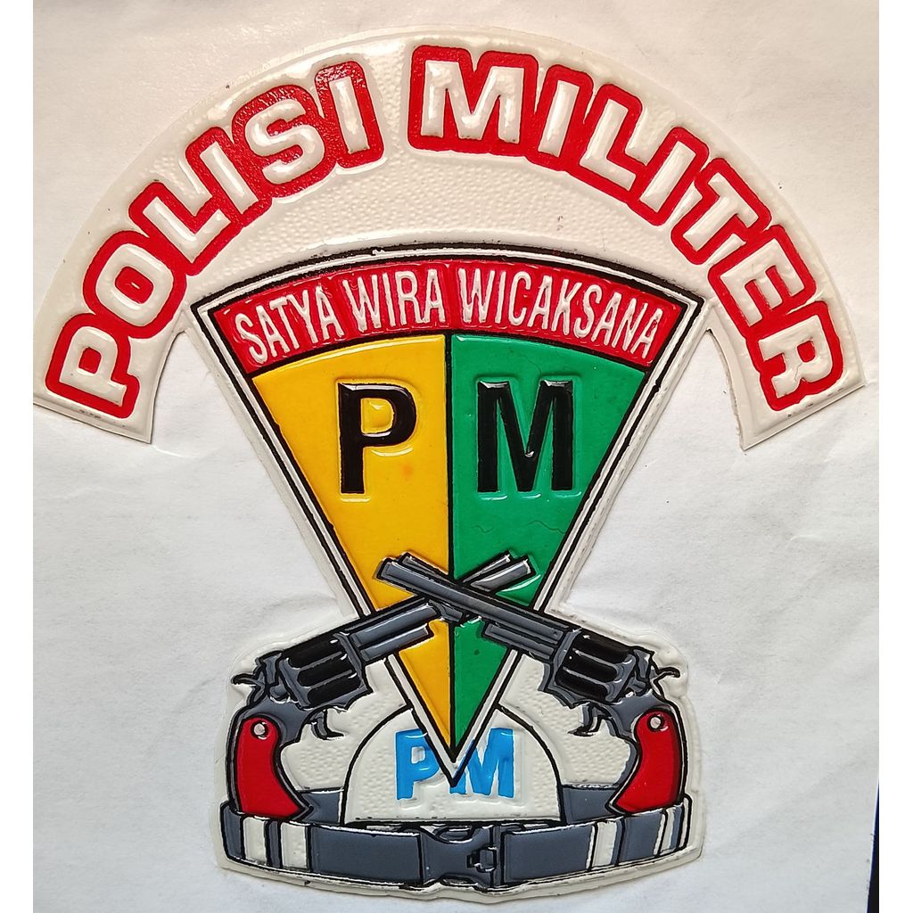 Sticker Embos LOGO POLISI MILITER, Sticker LOGO POLISI MILITER Embos