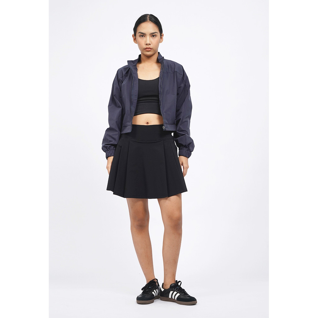Executive Pleated Mini Tennis Skirt Black
