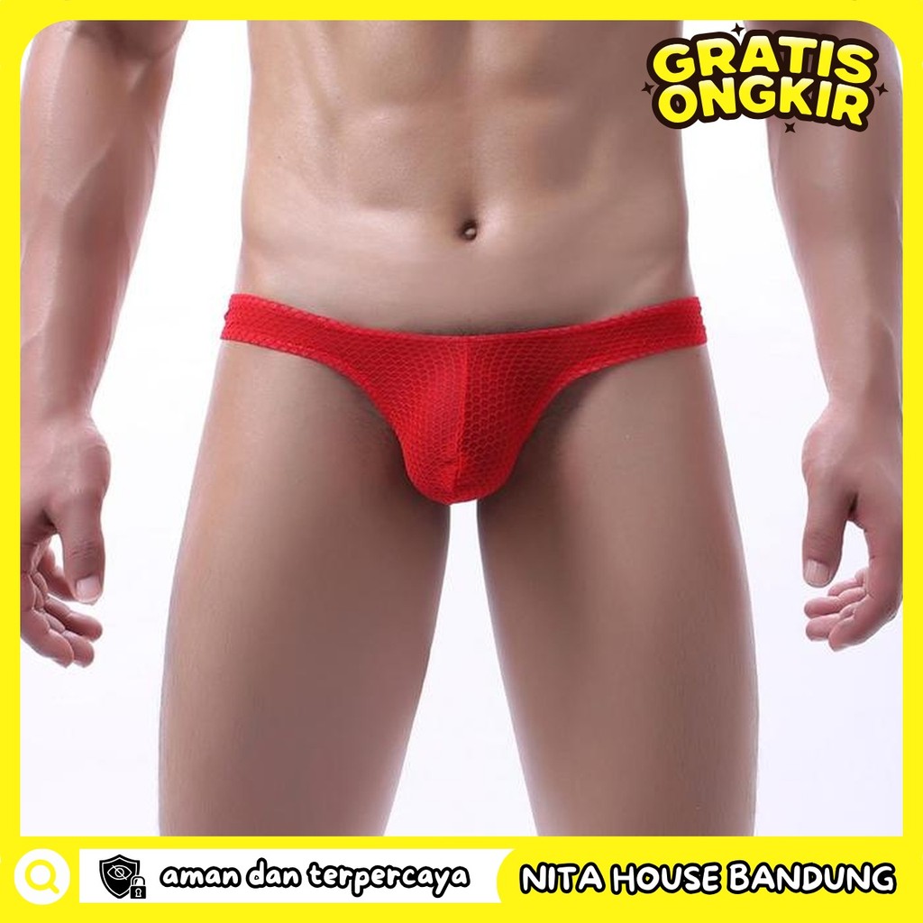 THONG PRIA CELANA DALAM THONG PRIA THONG JALA PAKAIAN DALAM PRIA MESH PRIVASI AMAN