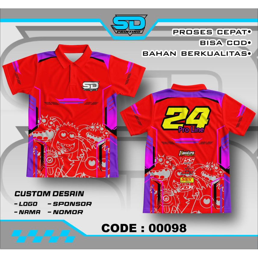 Jersey Futsal Custom Cotton Combed Full Printing Premium – Baju Kaos Lengan Panjang Desain Full Desa