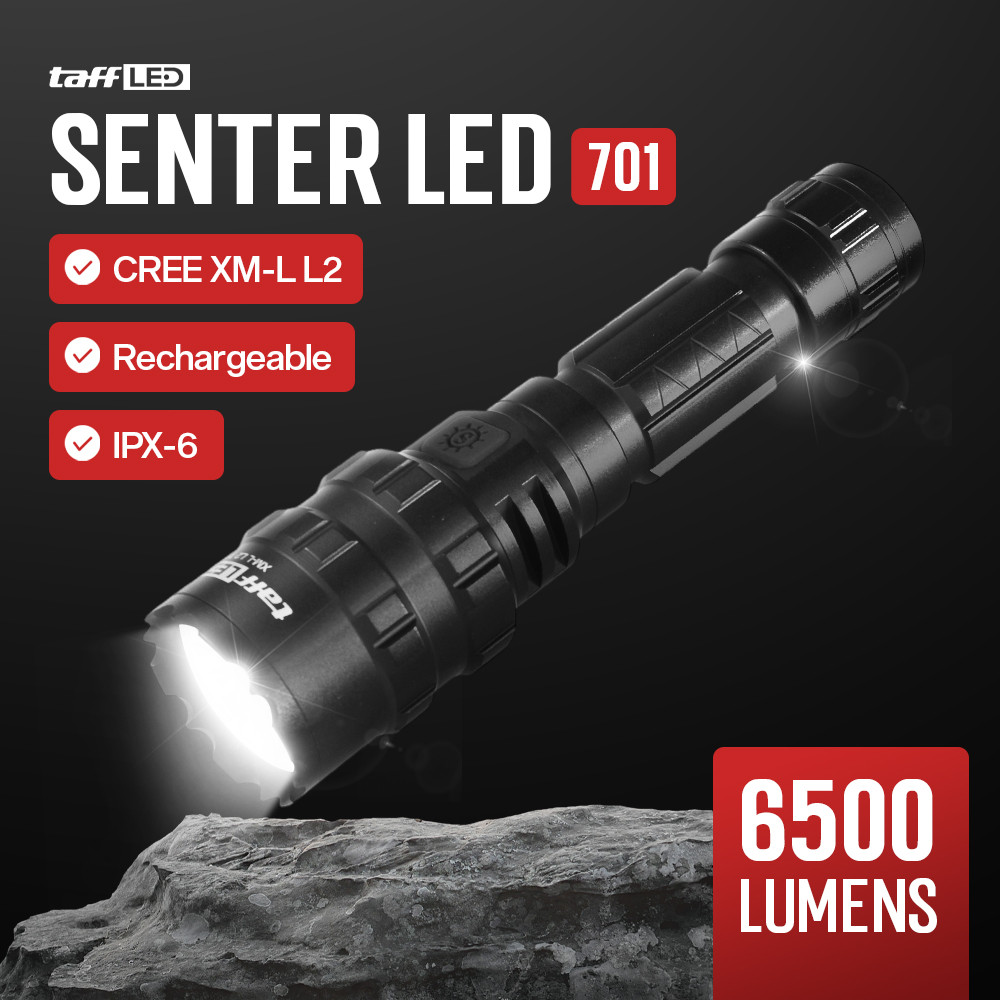 Senter LED Torch Hunting Cree XM-L L2 6500 Lumens - 701