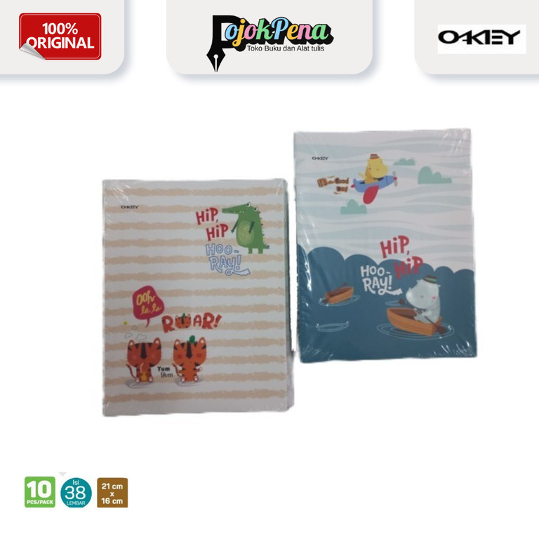 Kiky Buku Tulis Kiky OKEY 38 Lembar (1 Pack Isi 10 Buku)