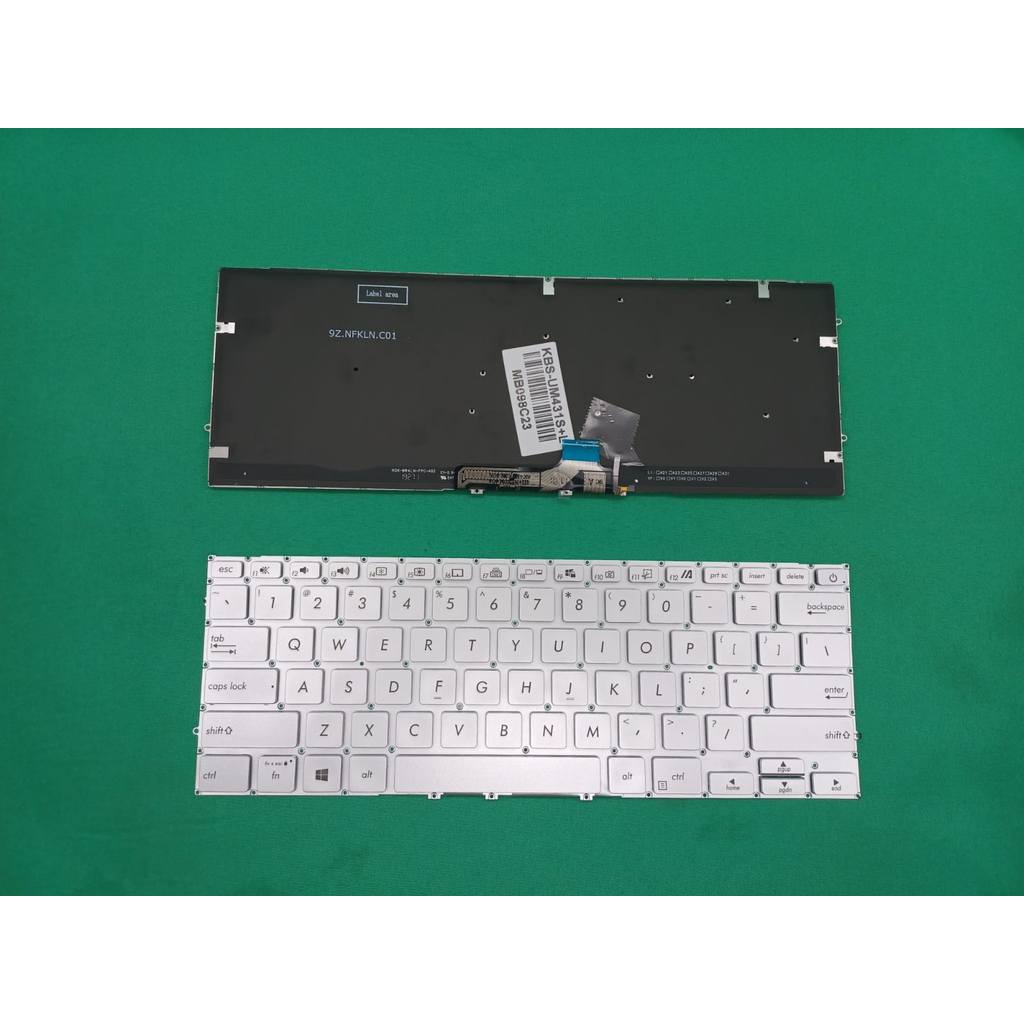 Keyboard Asus Zenbook 13 um431 um431d um431da Silver Backlite