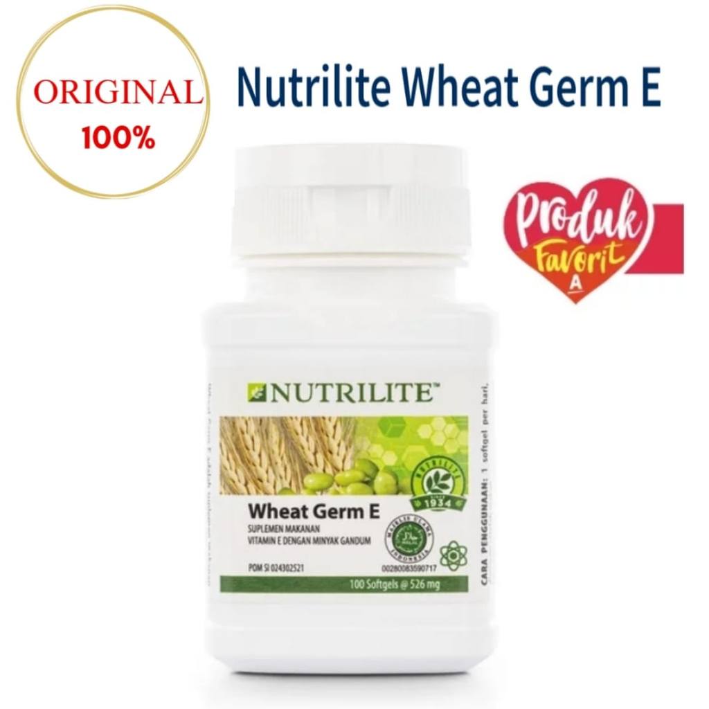 Nutrilite Wheat germ E vitamin E 100 softgels  Amway Original exp 2028 produk nutrilite original 100