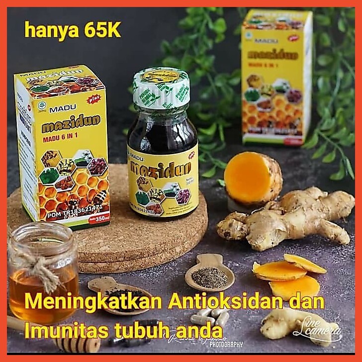 Mazidun 6in1 Madu ZaitSaudah +Zaitun +Jahe Merah +Pegagang +Temulawak