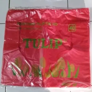 Kantong Plastik Merah HD uk 40 Cap Tulip