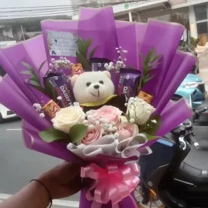 buket wisuda bunga asli/coklat