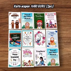 Kartu Ucapan Happy Teachers Day 2pcs