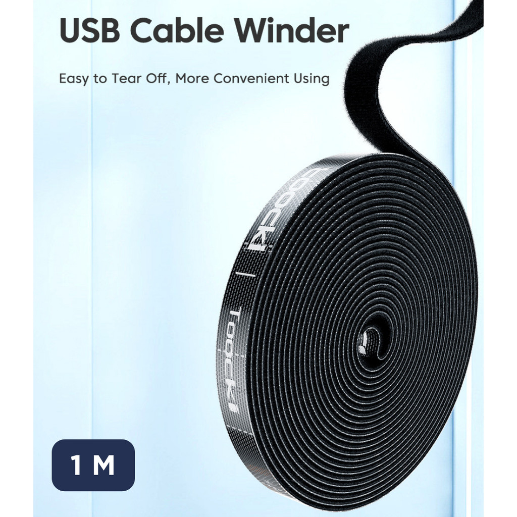 Pengikat Kabel Velcro Strap Organizer Wire Winder Mudah Robek Velcro Cable Tie Strap Organizer Wire 