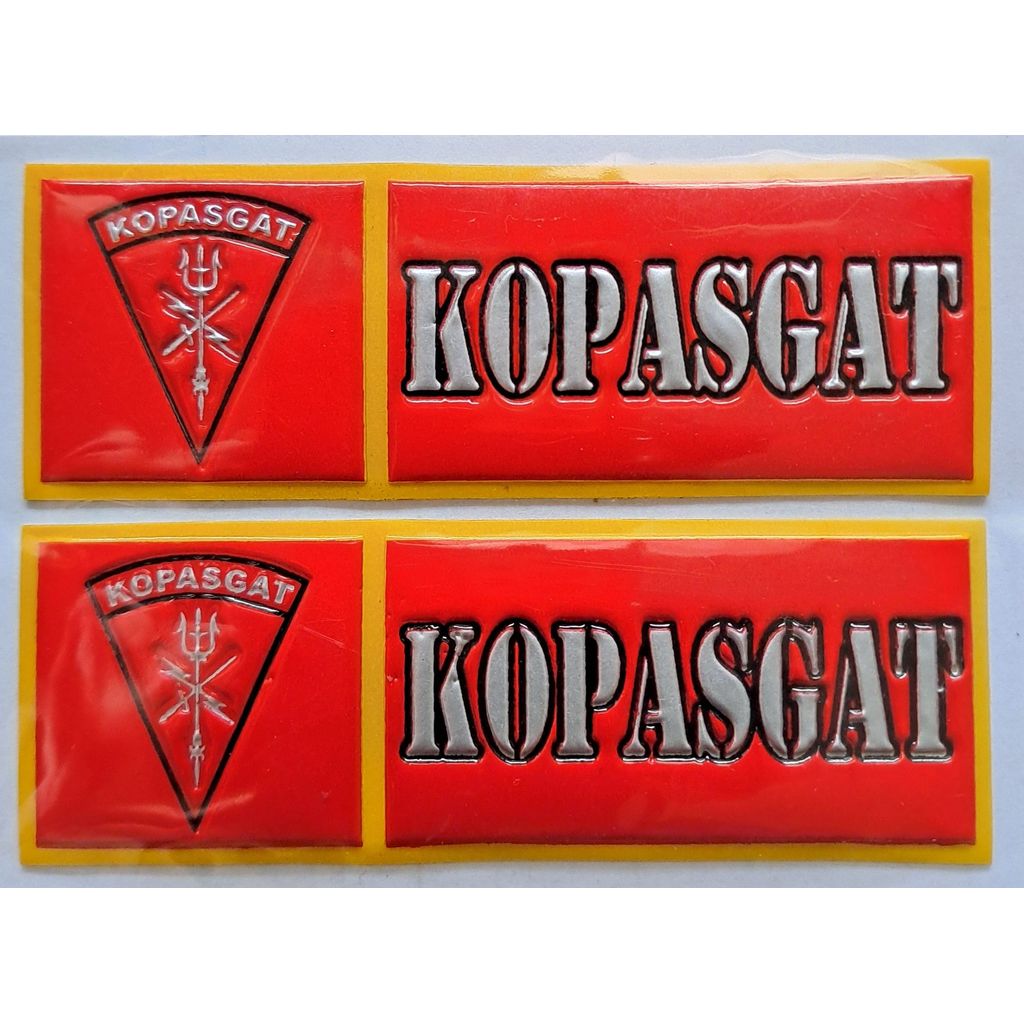 Sticker NOPOL KOPASGAT EMBOS TIMBUL Plat Motor/Mobil - Sticker KOPASGAT EMBOS TIMBUL