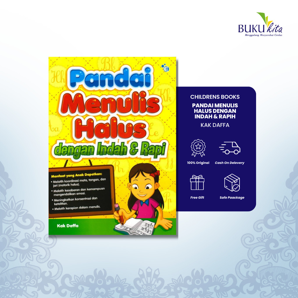 BukuKita Store | Buku Anak - Pandai Menulis Halus Dengan Indah & Rapih by Kak Daffa