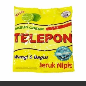sabun cream telepon kuning
