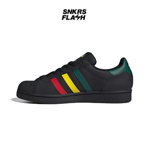 ADIDAS Superstar Rasta Black Sepatu Sneakers Pria - Ih3121 - Size 45.3