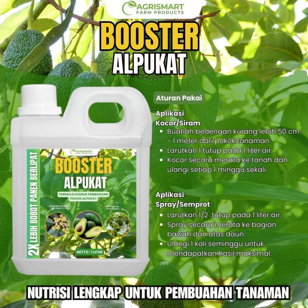 BOOSTER ALPUKAT 1 LITER - Pupuk Cair Pembungaan & Pembuahan Tanaman Alpukat 1 Liter