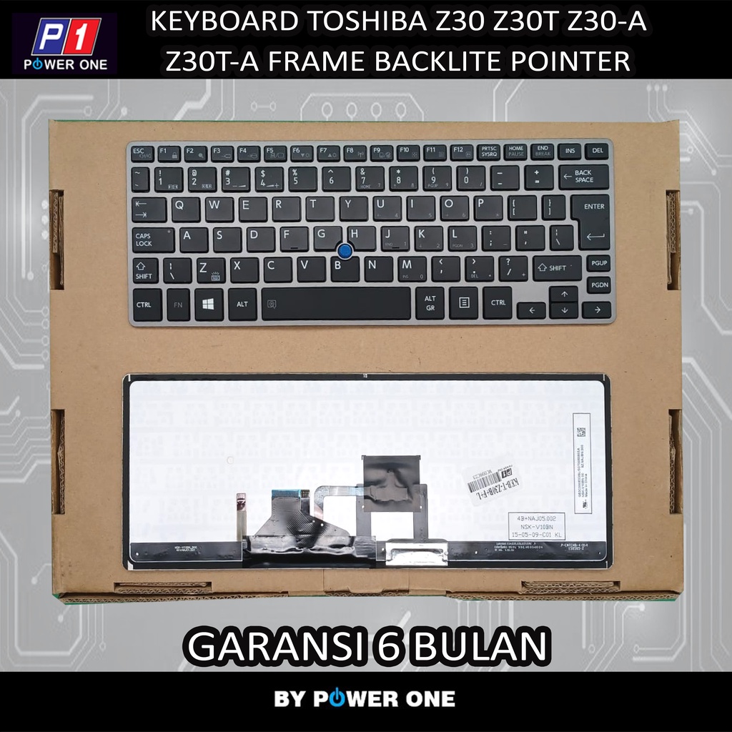 Keyboard Toshiba Z30 Z30T Z30-A Z30T-A Frame Backlite