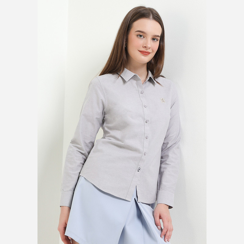 Giordano Women's Cotton Oxford Shirt Wanita