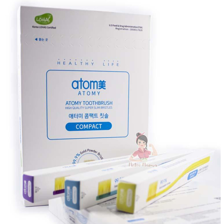 CompactTooth Brush 1set - 8 Sikat Gigi Anak atomy