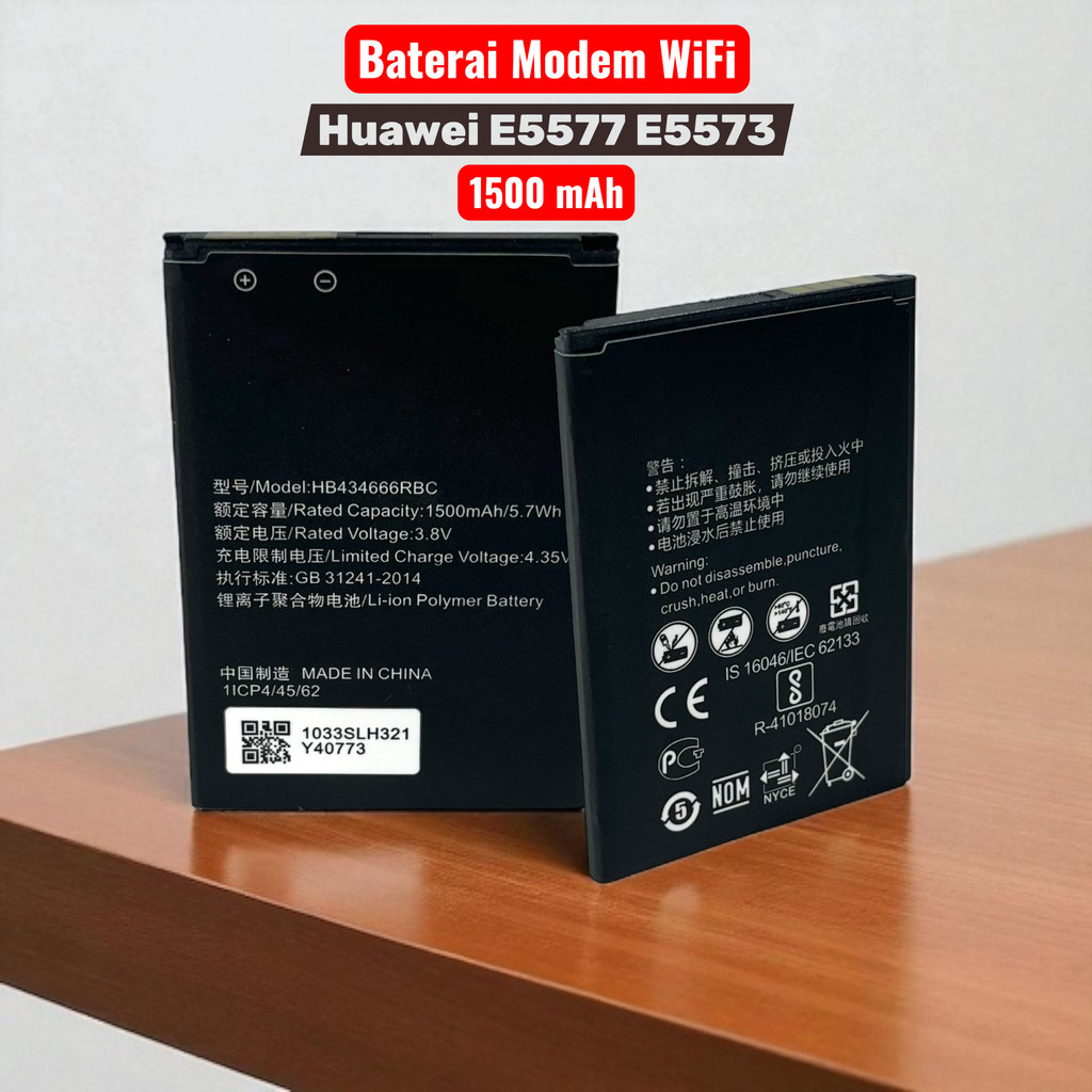 COD - Baterai Modem Wifi Huawei E5577 E5573 1500mah Hb434666rbc