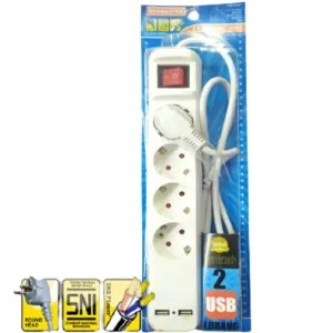 Kenmaster Stop Kontak 4 Lubang 2USB