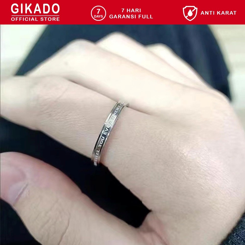Gikado Cincin Wanita Titanium I Feel You Pure Grace Anti Karat
