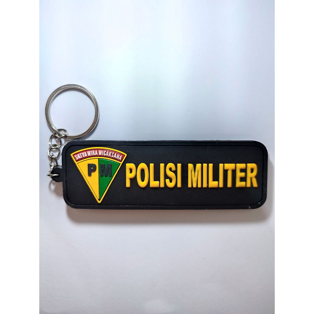 gantungan kunci POLISI MILITER HITAM Mobil/Motor Tas - gantungan kunci karet POLISI MILITER HITAM