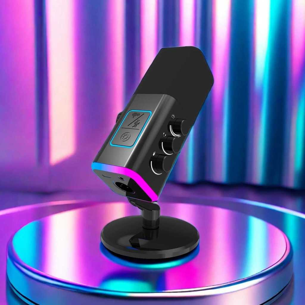 Mikrofon Kondensor XLR dengan Stand Condenser Microphone Condenser Microphone XLR with Stand Warna H