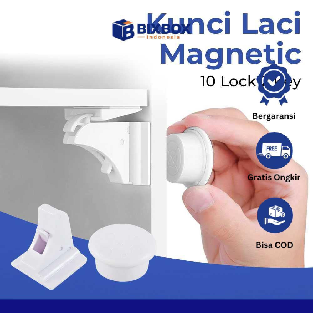 KOOLBOY Kunci Laci Lemari Magnetic 10 Lock 2 Key - LK-002-KB