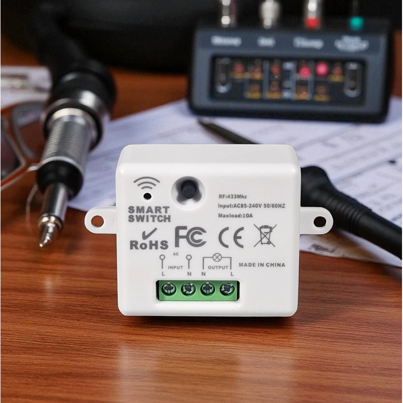 Receiver Saklar Lampu Wireless 433MHz 10A 240V - QC-44