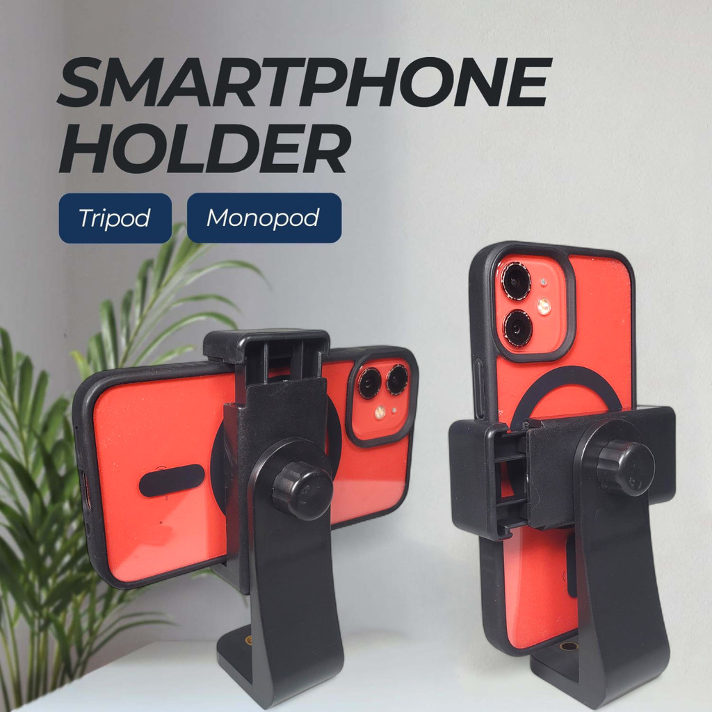 Smartphone Clamp Bracket Holder Mount Tripod Monopod