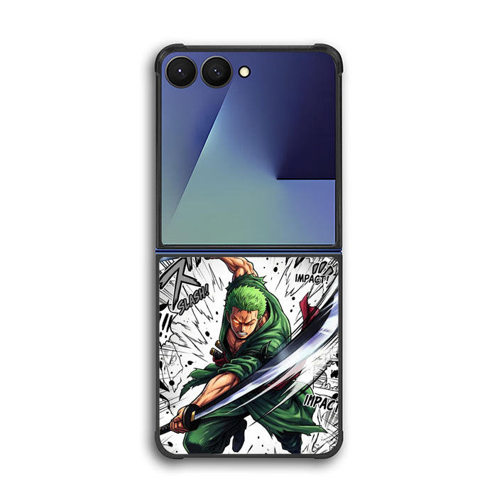 Case Casing Softcase Hybrid Samsung Galaxy Z Flip 7 6 5 4 3 Zoro Dual Slash Action Art